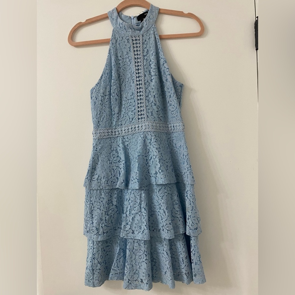 Pale blue lace dress